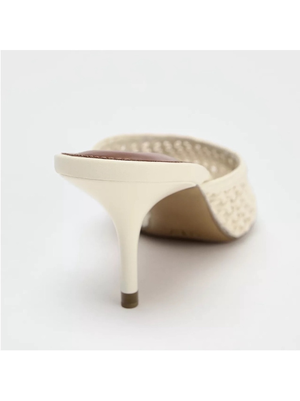 RARE Zara Woven Heeled Mules - Picture 3 of 6